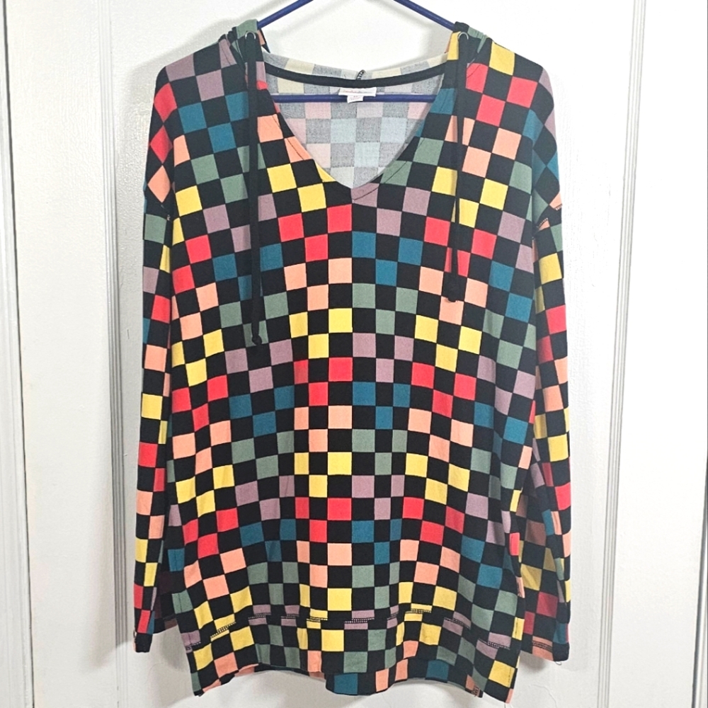 LuLaRoe Checkered Hoodie